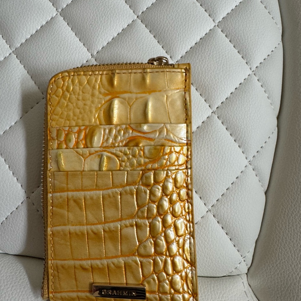 Brahmin Gold Croc-Embossed Wallet